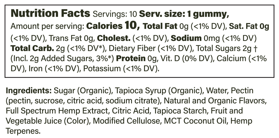 Downshift Gummy Wild Tangerine 10ct Bag